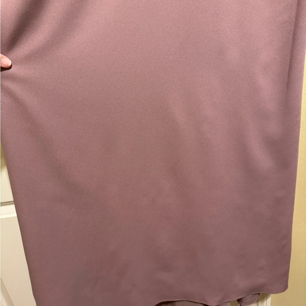 Amsale Emma Bridesmaid Prom Dress Mauve Size 12 - Picture 8 of 16